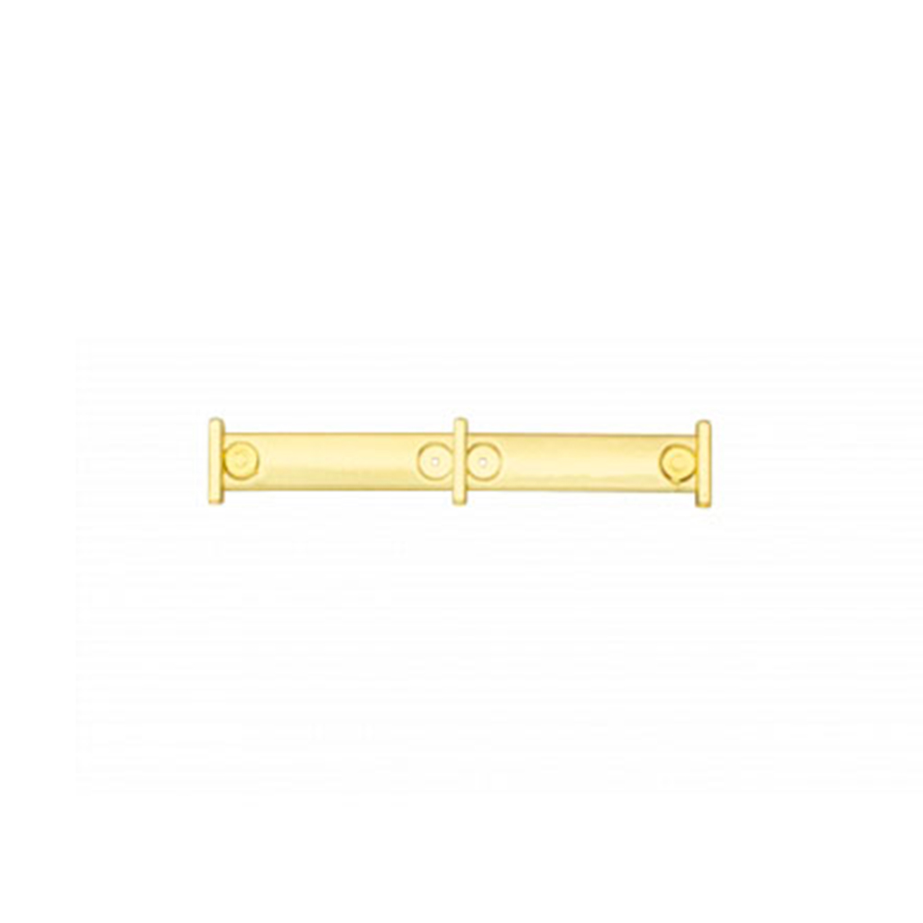 PASADOR PVC MILITARES AUTOMONTAJE 2 HUECOS DORADO