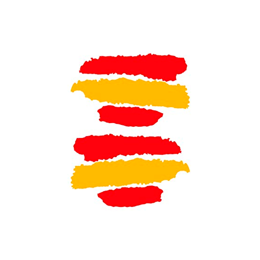 PEGATINA PLANA MED. 2PCS TRAZOS ESPAÑA