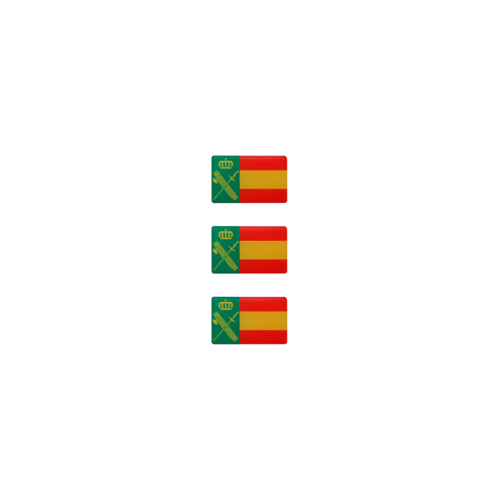 PEGATINA ABULTADA PEQ. 3PCS GUARDIA CIVIL ESPAÑA
