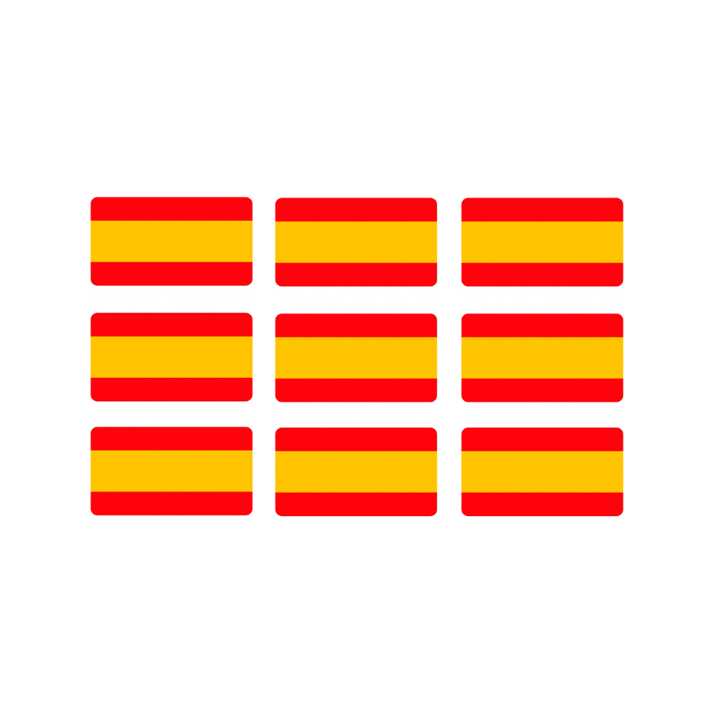 PEGATINA PLANA PEQ. 9PCS BANDERA ESPAÑA