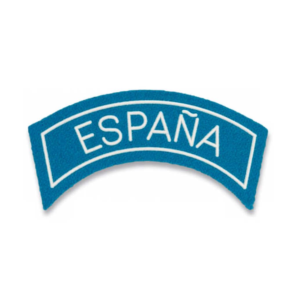 PARCHE ONU ESPAÑA TIRA C/VELCRO CELESTE