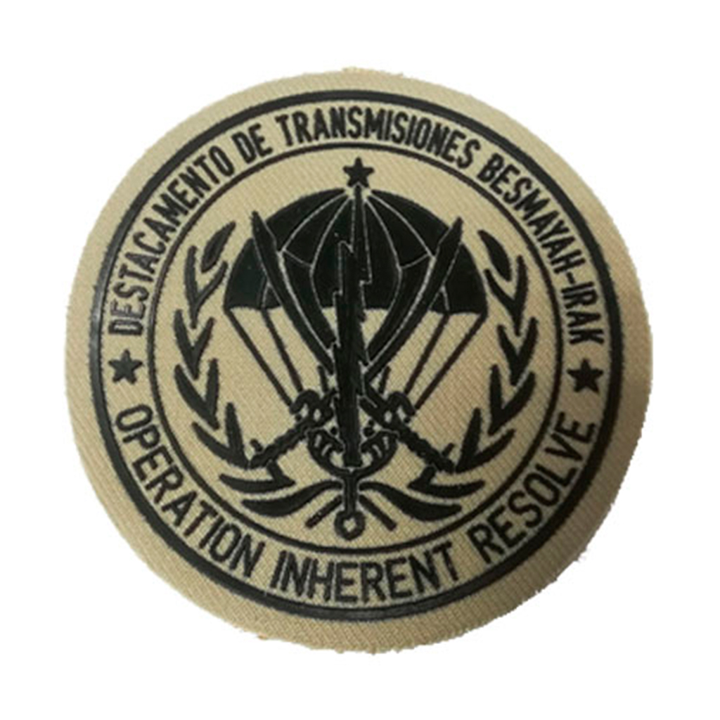 PARCHE BRIPAC IRAK TRASMISIONES RESOLVE C/VELCRO TAN