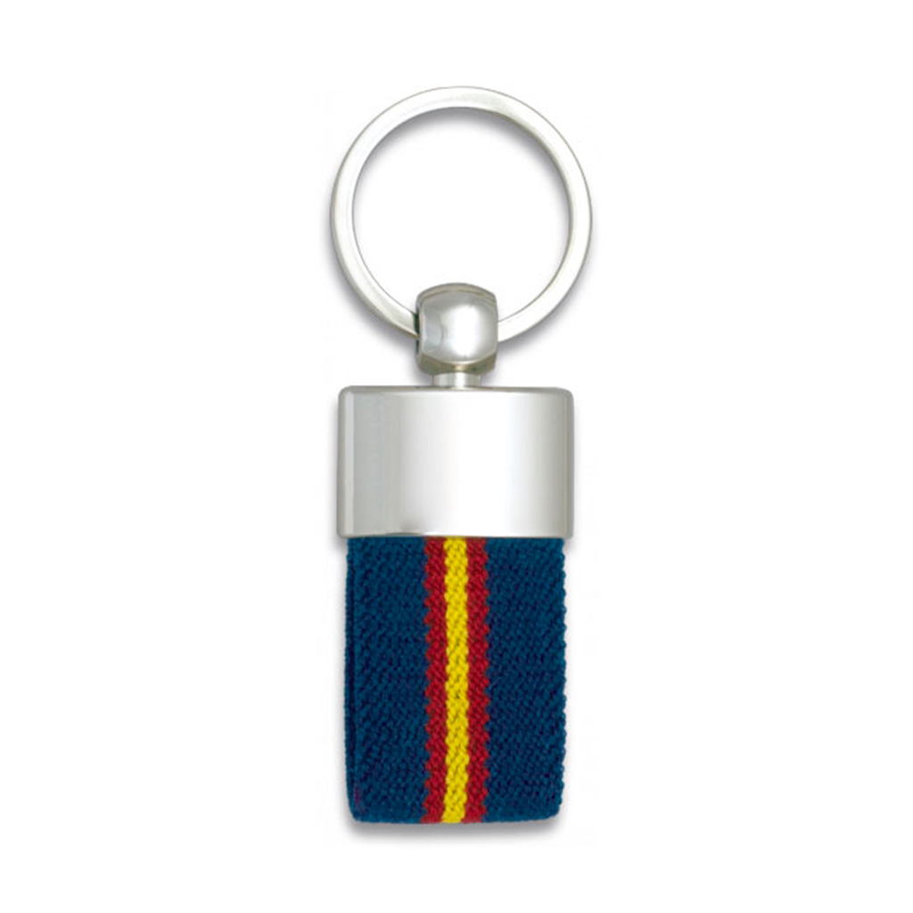 LLAVERO LISO METALICO BANDERA ESPAÑA MARINO