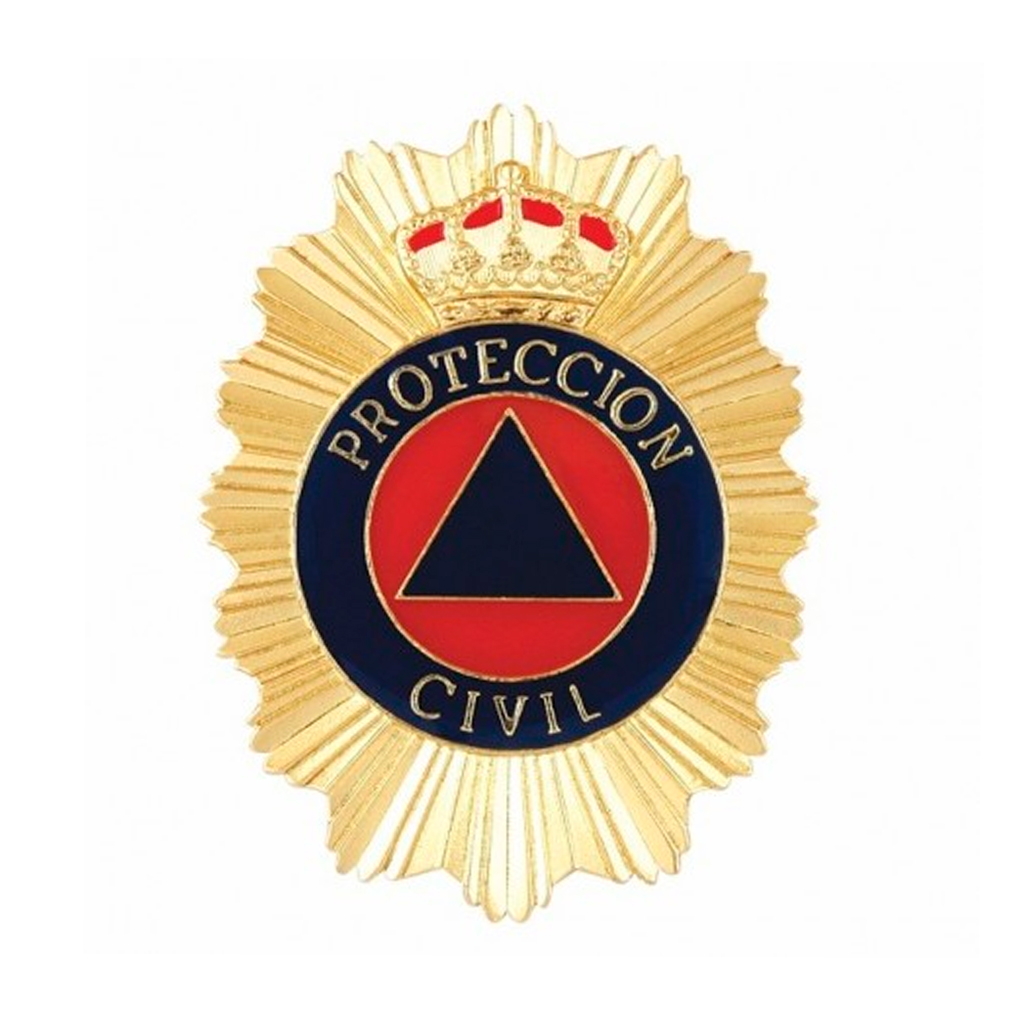 PLACA CARTERA METALICA PROTECCION CIVIL