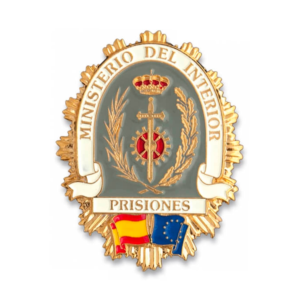 PLACA CARTERA METALICA BANDERA COMUNIDAD PRISIONES