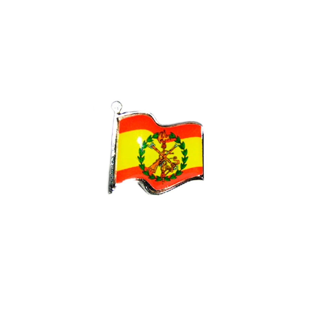 PIN LEGION BANDERA ONDULADA  PLATA