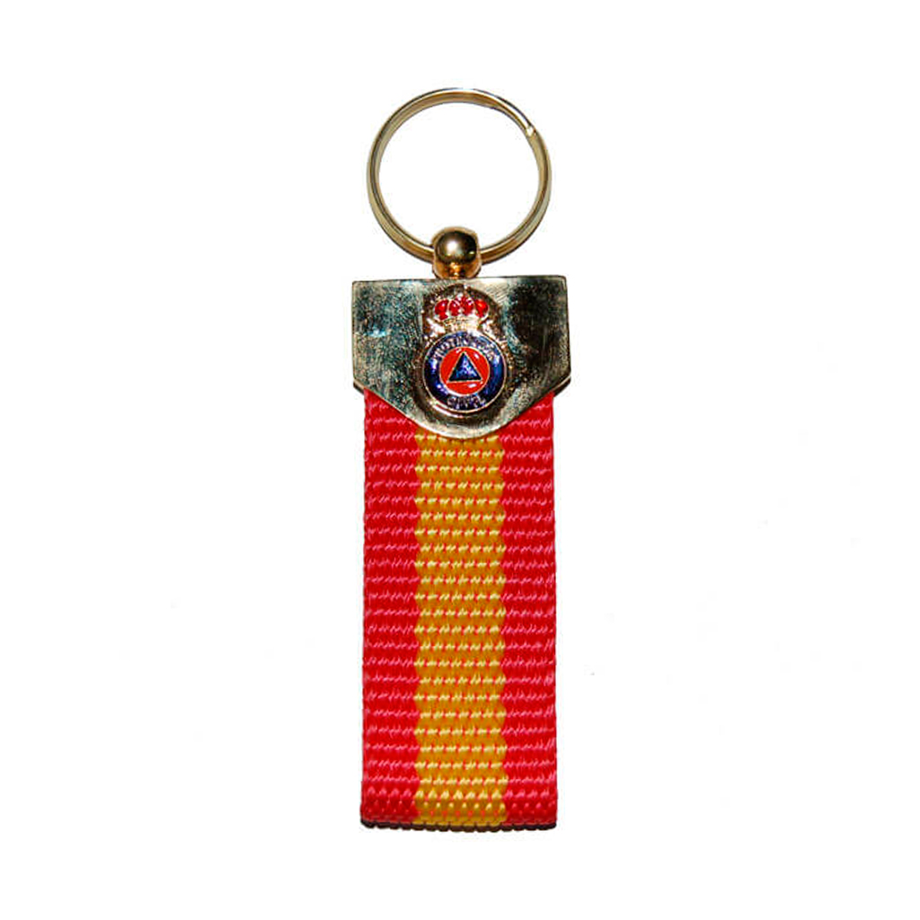 LLAVERO ESPAÑA CINTA NYLON PROTECCION CIVIL