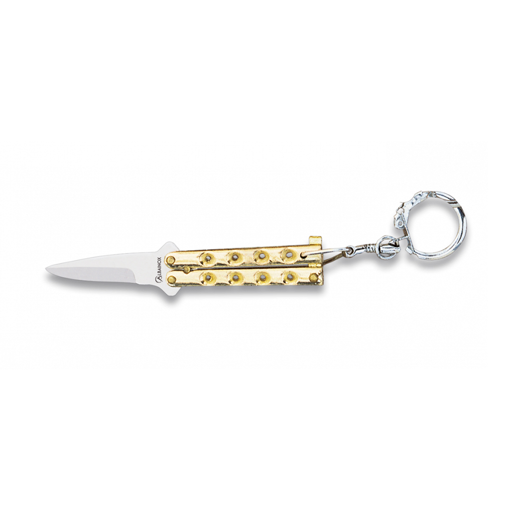 NAVAJA MARIPOSA ALBAINOX 4CM DORADA