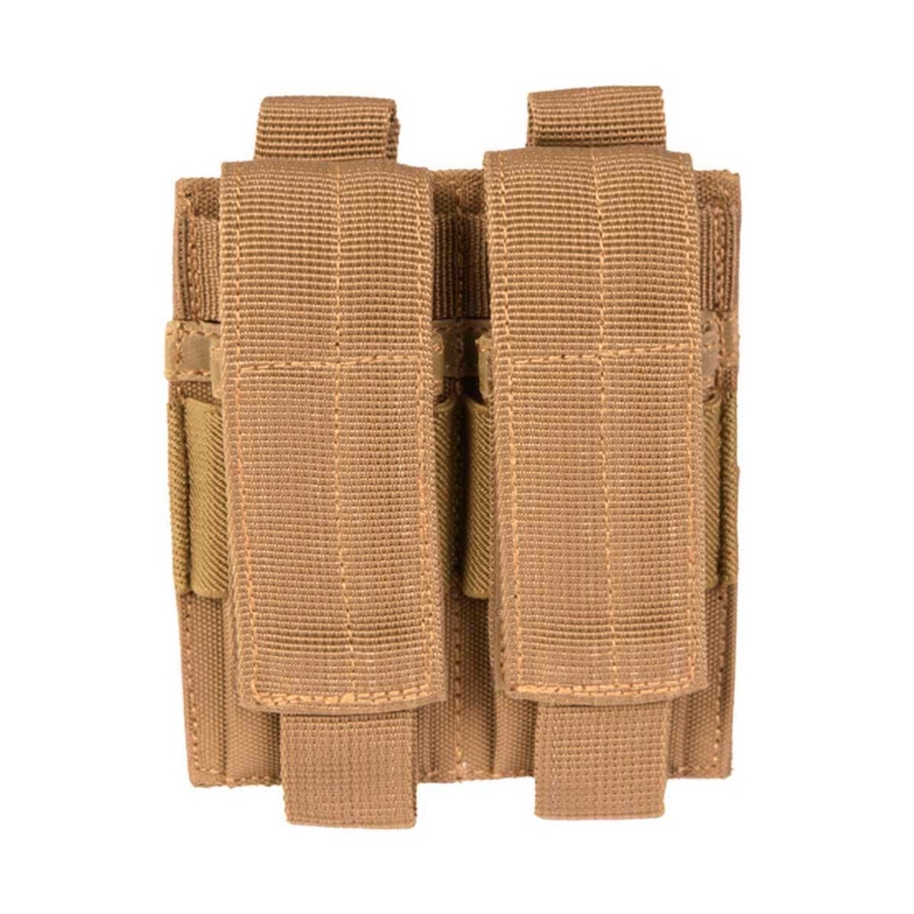 POUCH CARGADOR PISTOLA DOBLE MILTEC MOLLE TAN