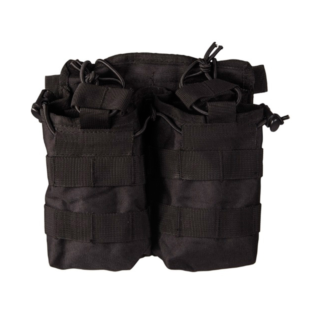 POUCH CARGADOR DOBLE MILTEC OPEN TOP NEGRO
