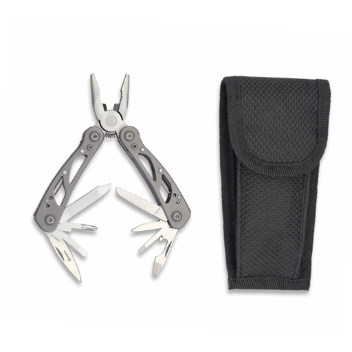 [33925] ALICATE ALBAINOX 11 USOS C/FUNDA NEGRO-PLATA