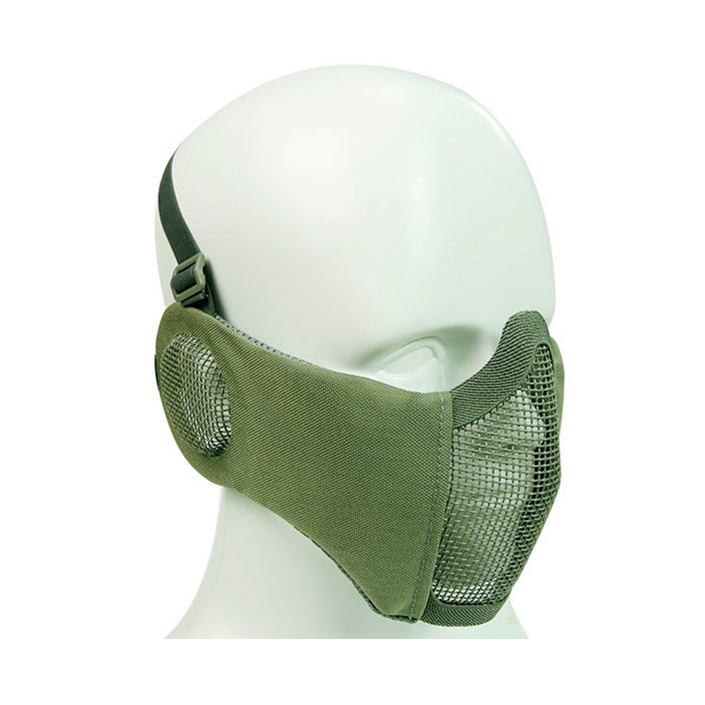 MASCARA AIRSOFT STARKER V TELA REJILLA OREJA VERDE
