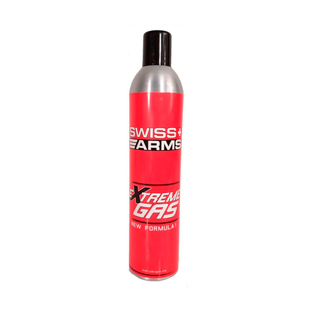 BOTELLA GAS SWISS ARMS EXTREME GAS 600ML ROJA-GRIS