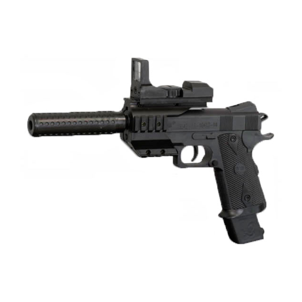 PISTOLA MINI C/SILENCIADOR SPORT GUN NEGRA