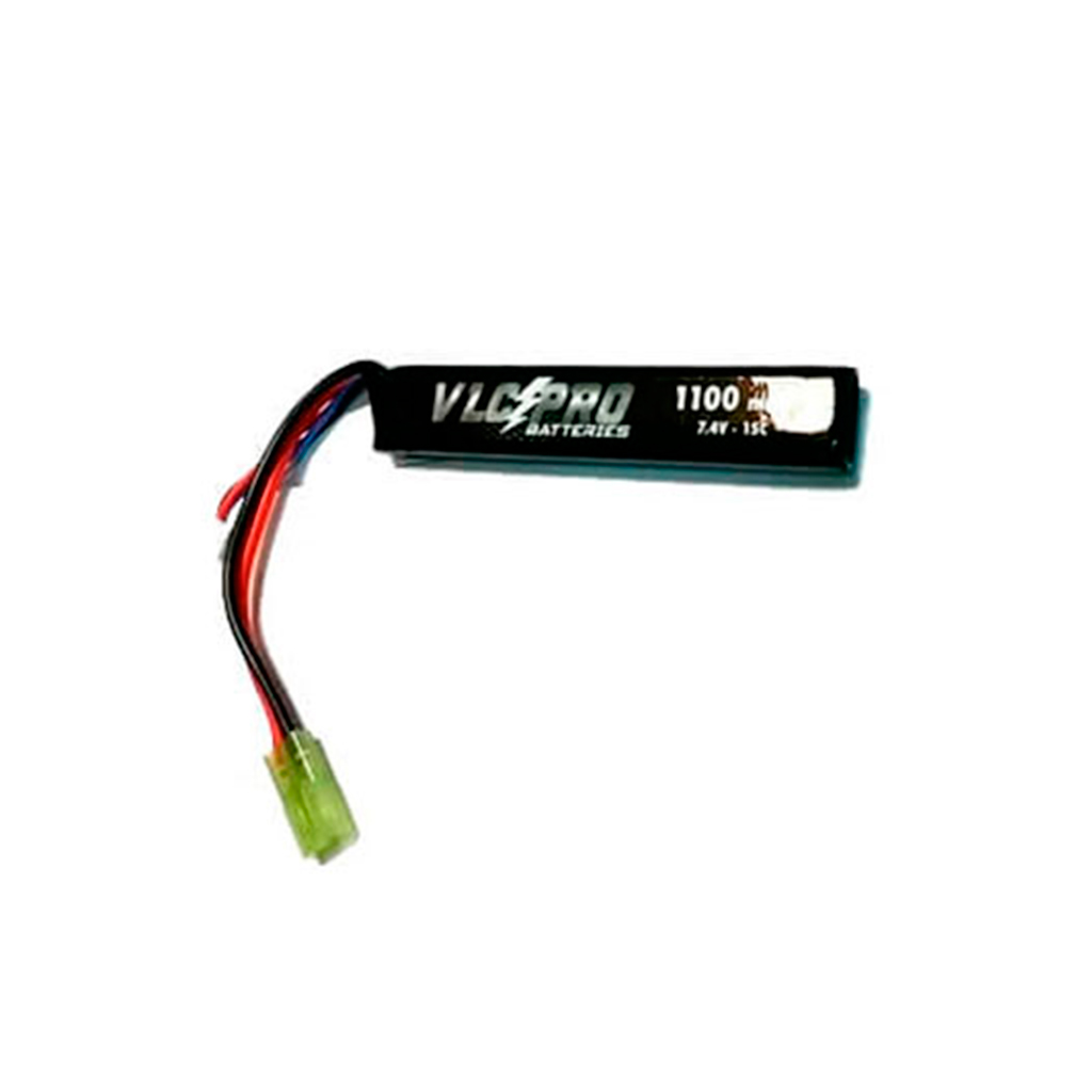 BATERIA VLC-PRO LIPO 7.4V 1100MAH 15C 1STICK NEGRA
