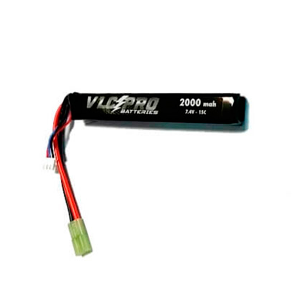 BATERIA VLC-PRO LIPO 7.4V 2000MAH 15C 1STICK NEGRA