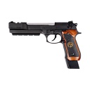 PISTOLA WE M92 BIOHAZARD EXTENDED METAL NEGRA/PLATA