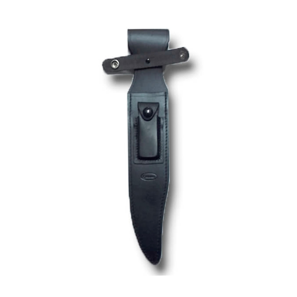 FUNDA CUCHILLO CUERO MEDIANA NEGRA