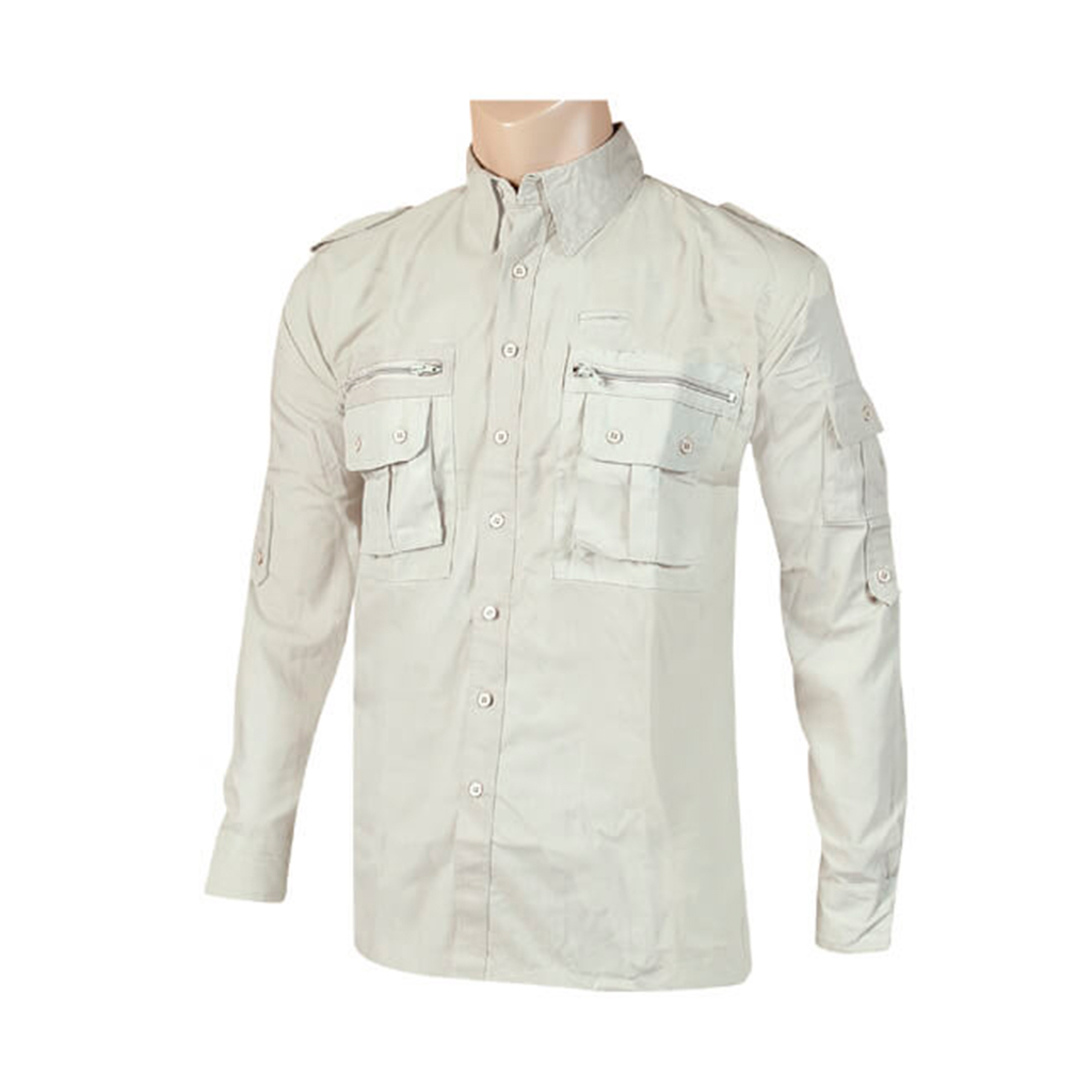 CAMISA CADET NIÑO M/LARGA BEIGE