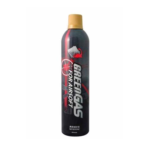 [CZ1585] BOTELLA GREEN GAS PUFF DINO 12K.S/SILICONA 600ML NEGRA TAPON TAN