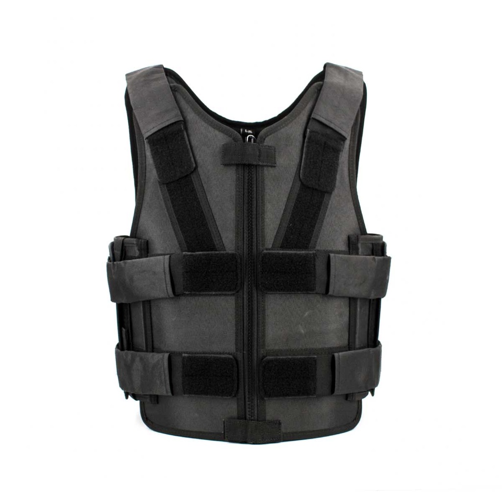 CHALECO ANTICORTE Y ANTIPINCHAZO CREMALLERA NEGRO
