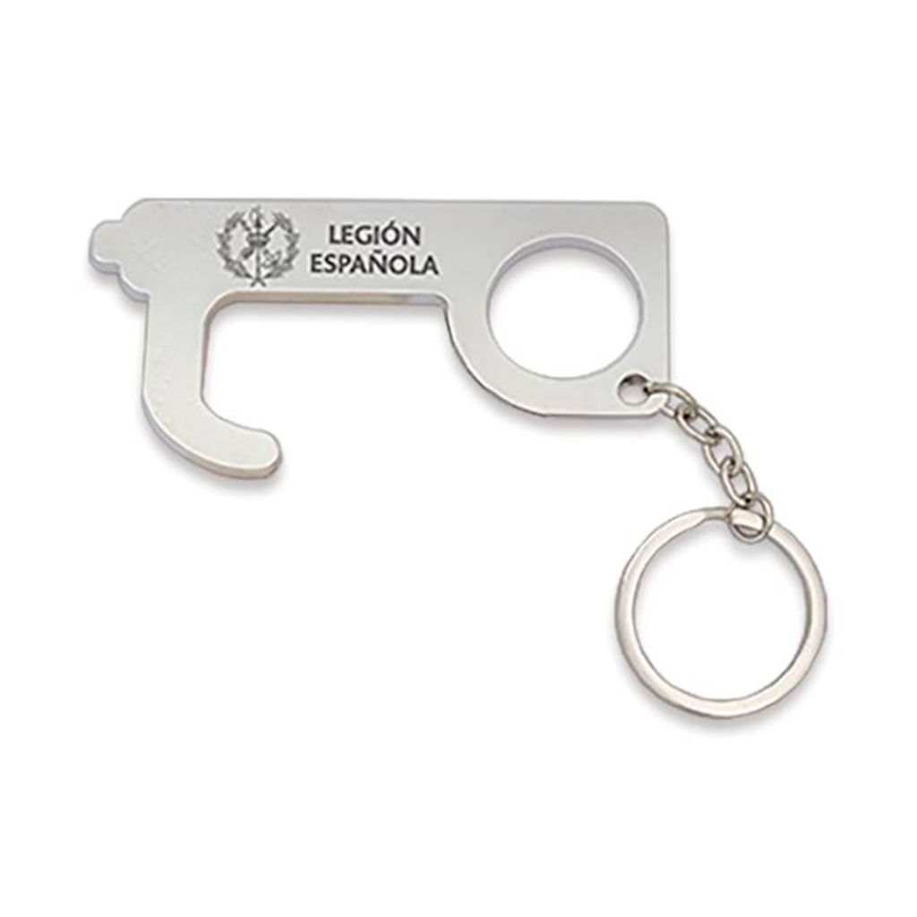 LLAVERO EMPUJADOR ANTICOVID LEGION PLATA