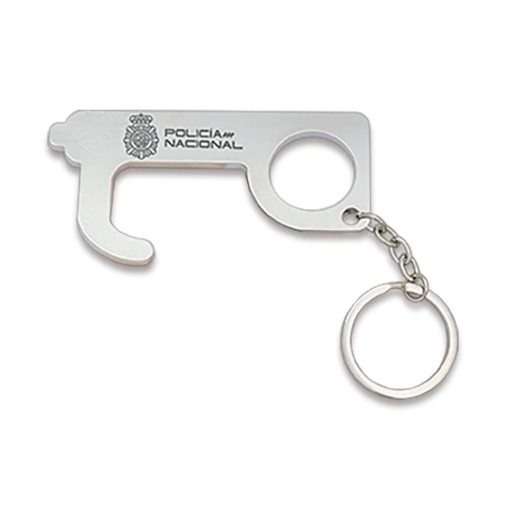 LLAVERO EMPUJADOR ANTICOVID POLICIA NACIONAL PLATA