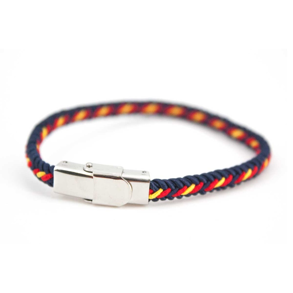 PULSERA ESPAÑA CIERRE PLATA METALICO MARINO