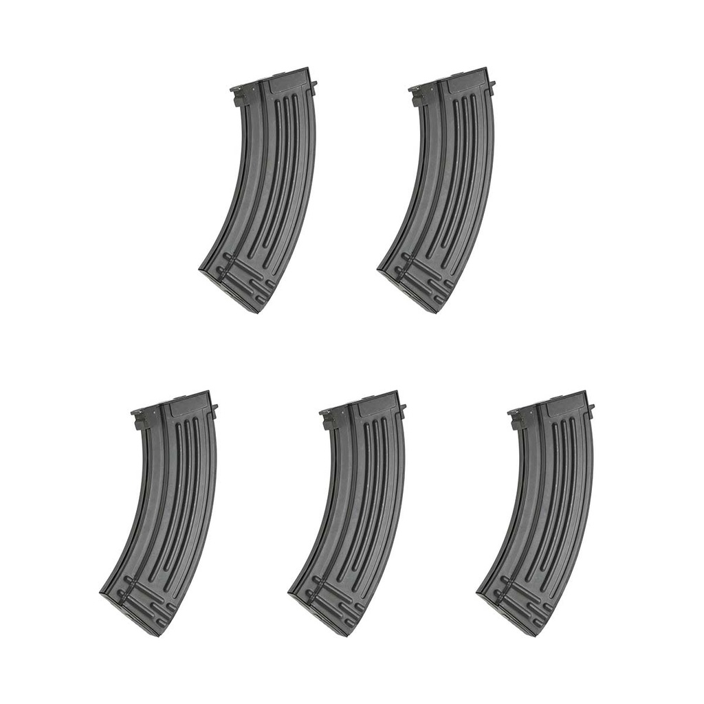 CARGADOR FUSIL AK47 E&L MID-CAP 120RDS 5PCS NEGRO