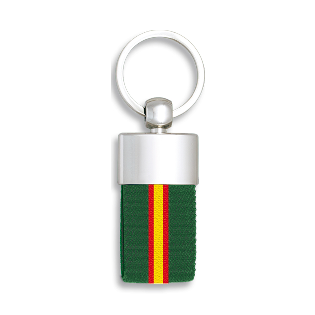LLAVERO METALICO BANDERA ESPAÑA VERDE