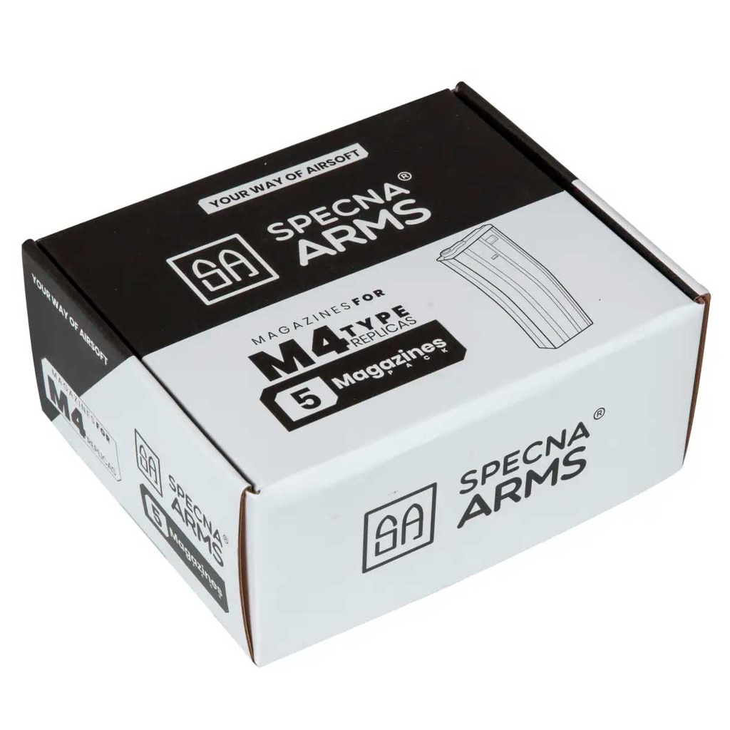 CARGADOR FUSIL SPECNA ARMS M4 120RDS 5PCS NEGRO