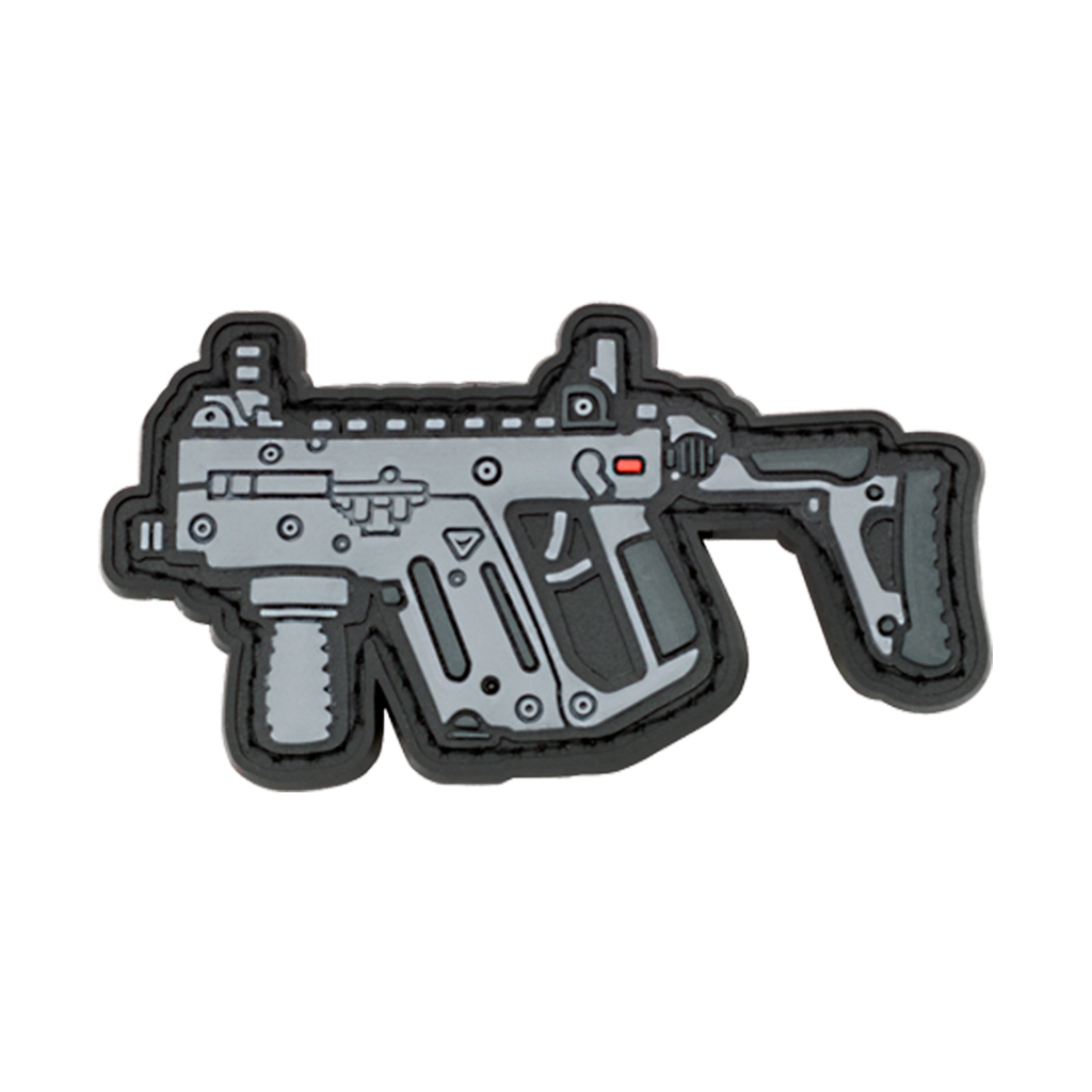 PARCHE PVC BARBARIC FUSIL GRIS-NEGRO