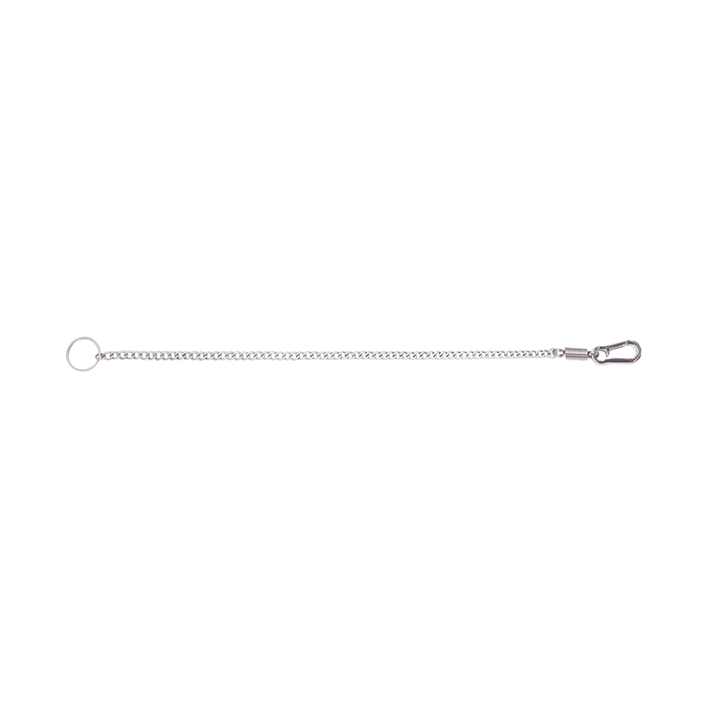 LLAVERO CADENA MOSQUETON 28CM PLATA