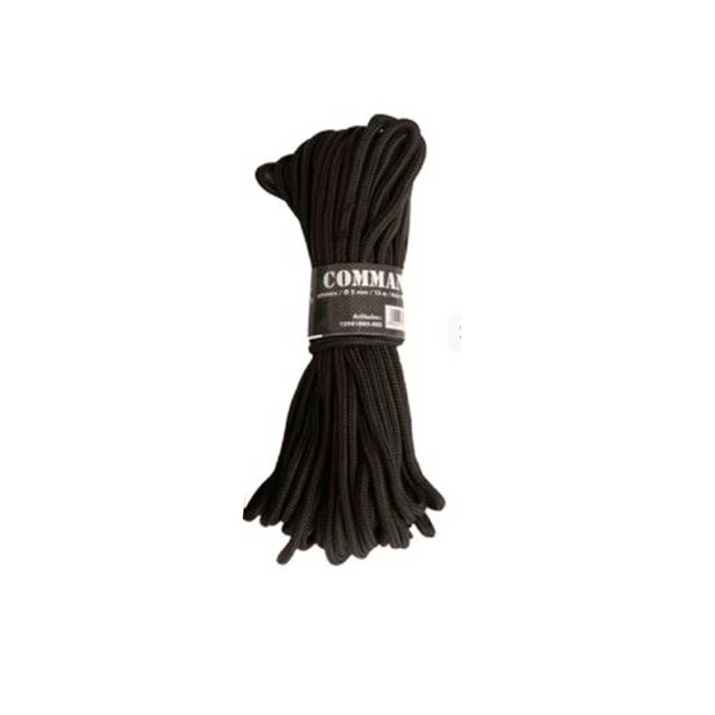 CORDINO MILTEC MADEJA 15M 5MM NEGRO