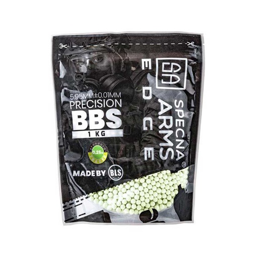 [SPE-16-027232-00] BOLAS SPECNA ARMS TRACER PRECISION 0.25G 1KG VERDE