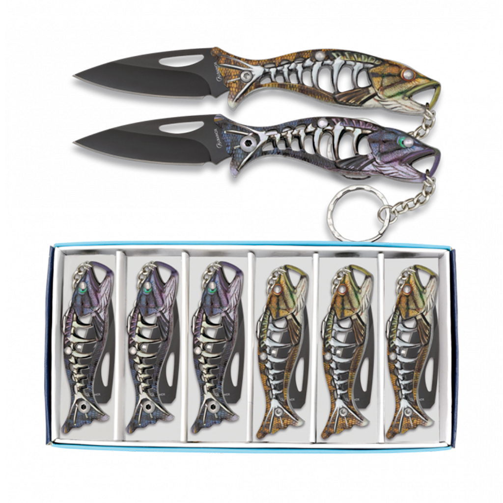 NAVAJA ALBAINOX PEZ FISHING CALADA 6 CM MULTICOLOR