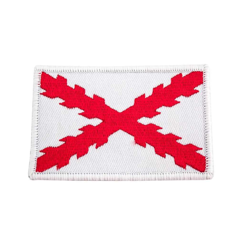 PARCHE BORGOÑA BORDADO C/VELCRO GR. BLANCO
