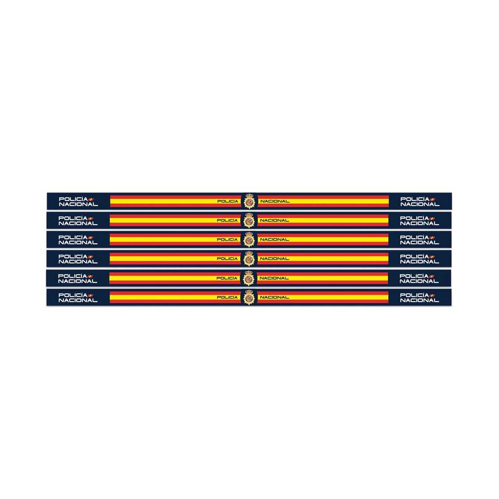 PULSERA CINTA BANDERA ESPAÑA 6PCS POLICIA NACIONAL