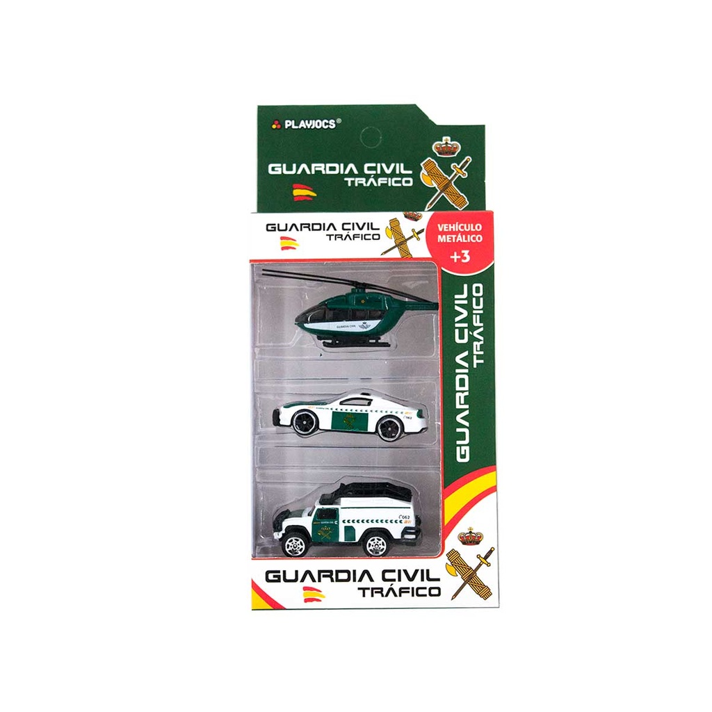 SET GUARDIA CIVIL HELICOPTERO COCHE 3 P.BLANCO/VERDE