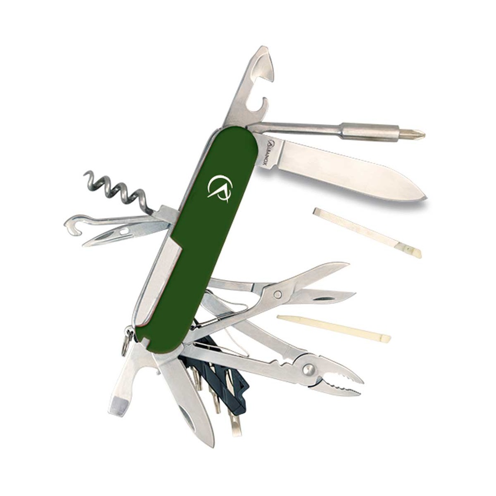 NAVAJA ALBAINOX MULTIUSOS SACACORCHO PROFESIONAL 20 USOS VERDE