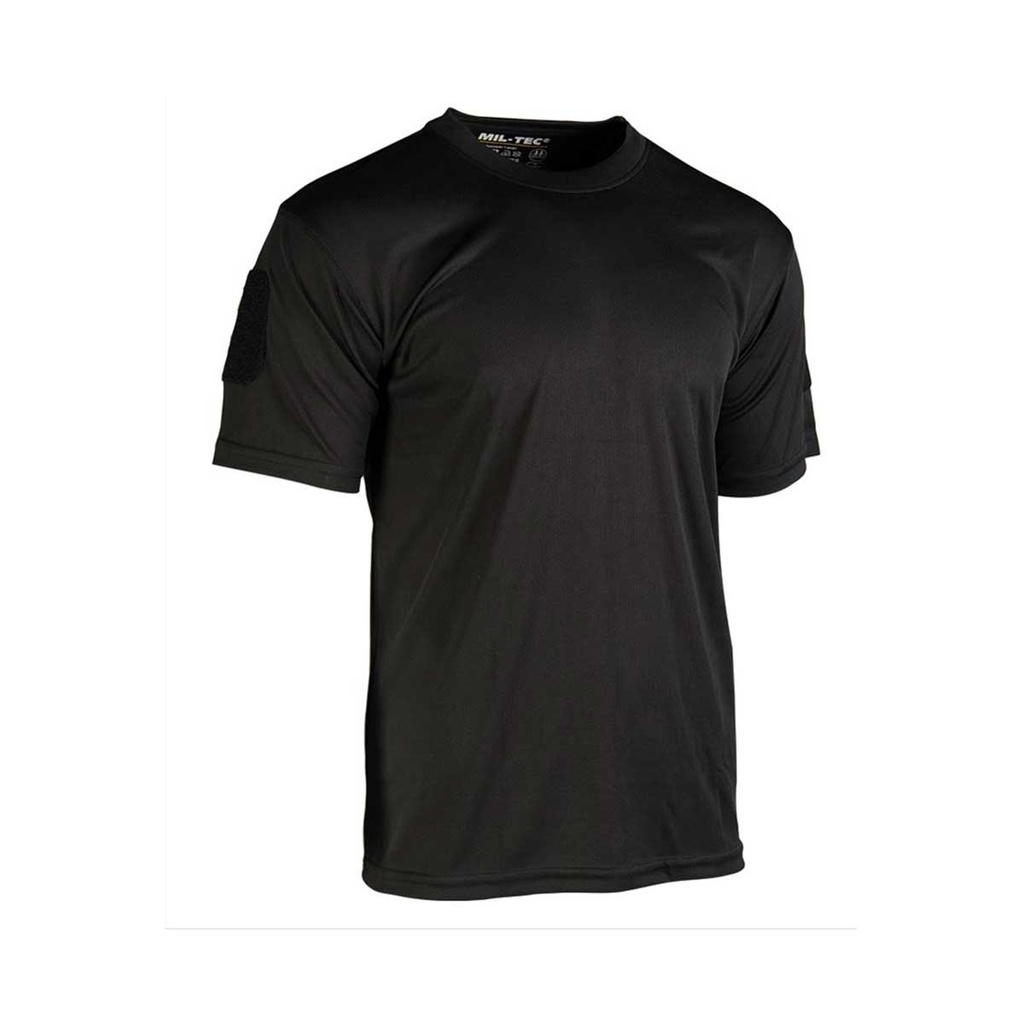 CAMISETA TACTICA MILTEC QUICK DRY M/CORTA NEGRA