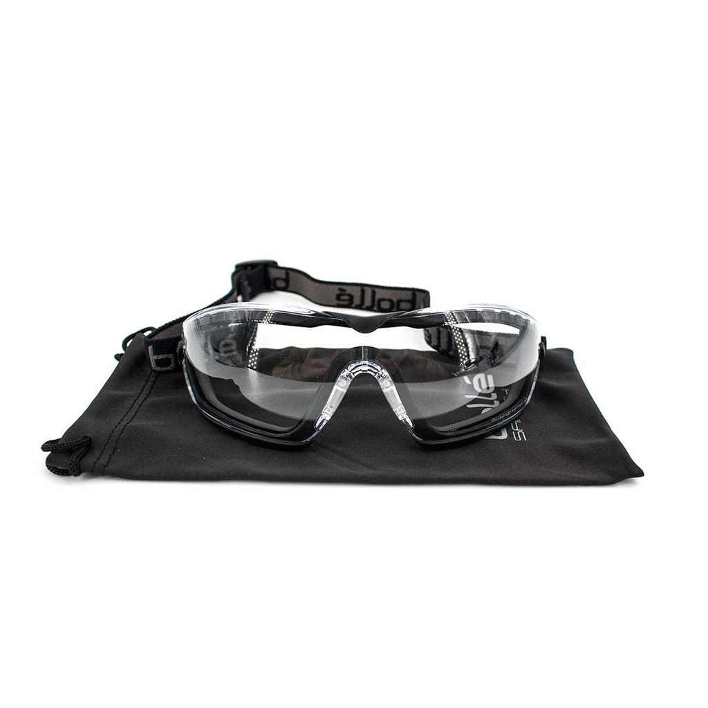 GAFA BOLLE COBRA LENTE TRANSPARENTE NEGRA