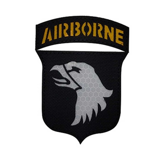 [CZ5523] PARCHE AIRBORNE FLUORESCENTE NEGRO