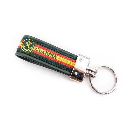 [131339] LLAVERO ESPAÑA ARRIBA META.ESTRECHO GUARDIA CIVIL VERDE