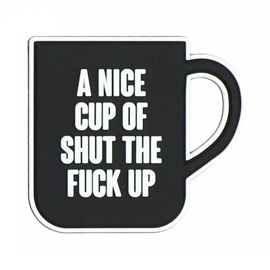 PARCHE PVC 3D TAZA A NICE CUP NEGRO-BLANCO