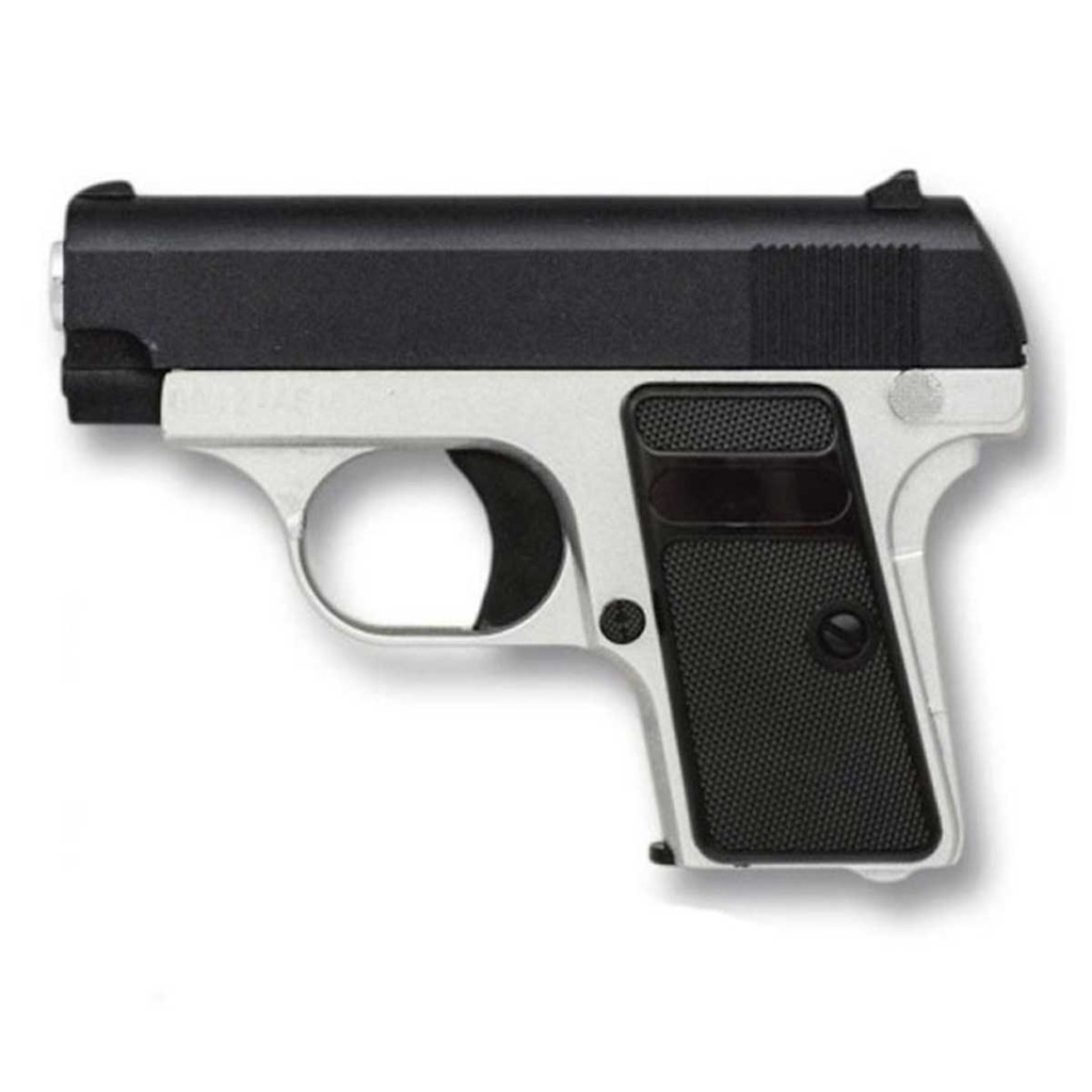PISTOLA G.1 MINI METALICA NEGRA-PLATA