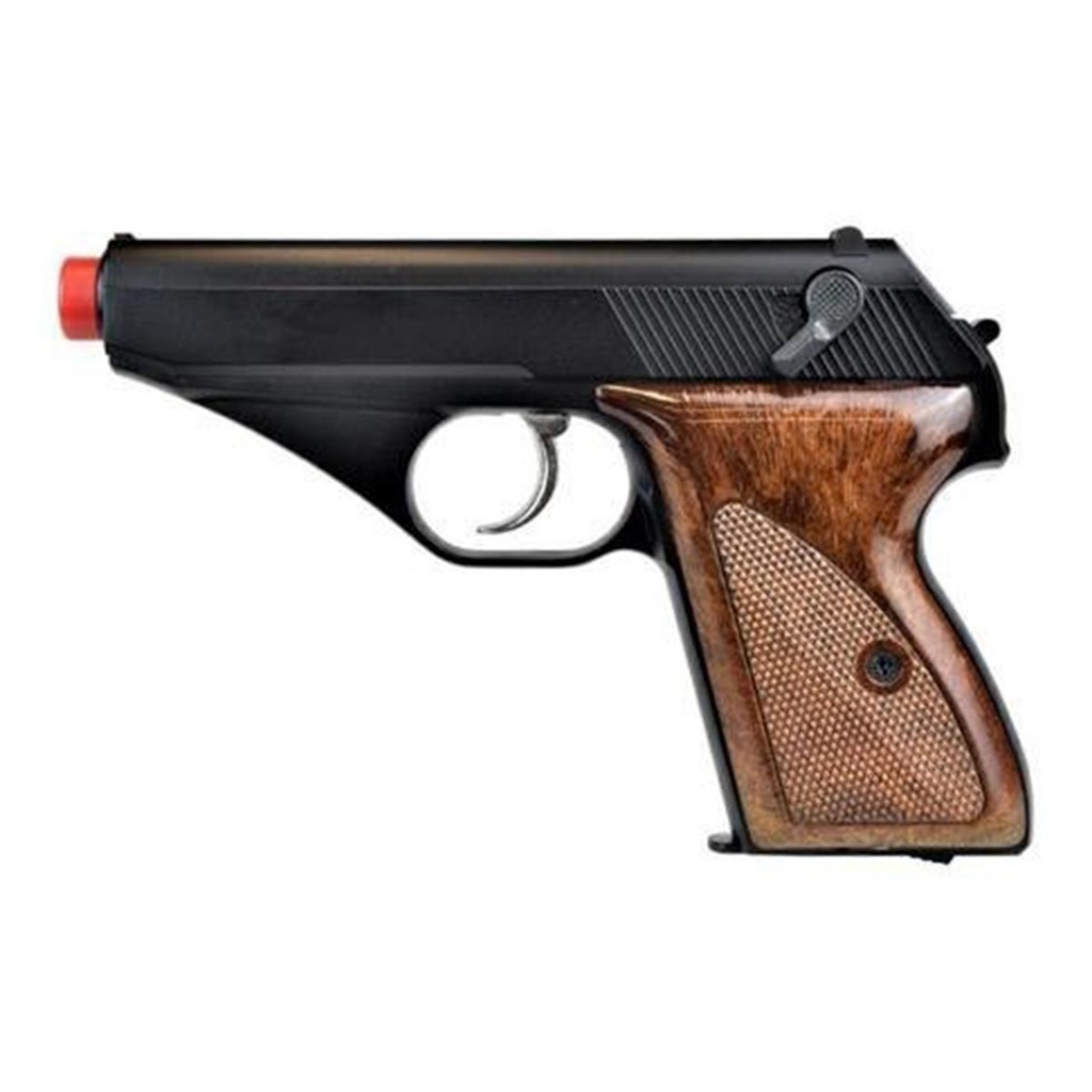 PISTOLA HFC 7.65 HG-106B GAS NEGRA-MADERA