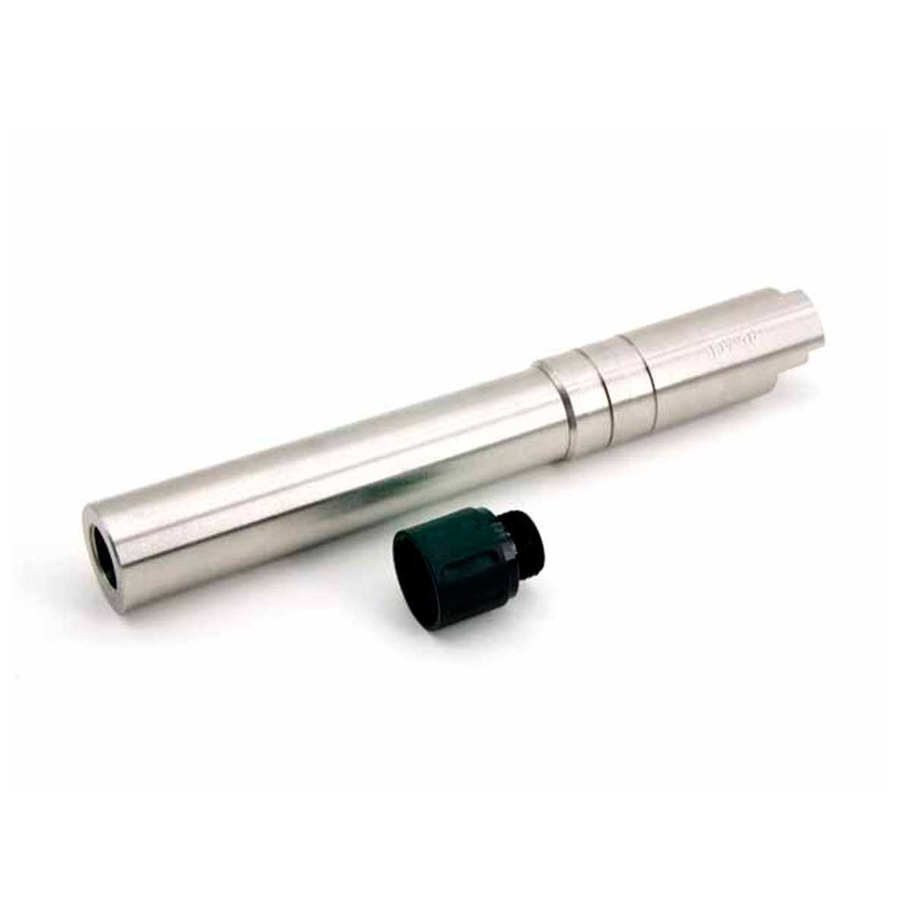 AIP STAINLESS STEEL THREADED OUTER BARREL-TM HI-CAPA 5.1 SILVER