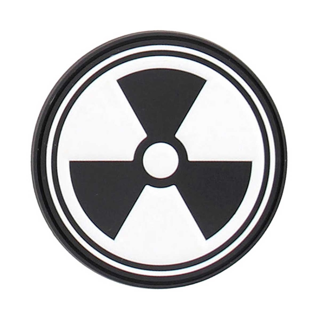 PARCHE PVC 3D NUCLEAR NEGRO-BLANCO