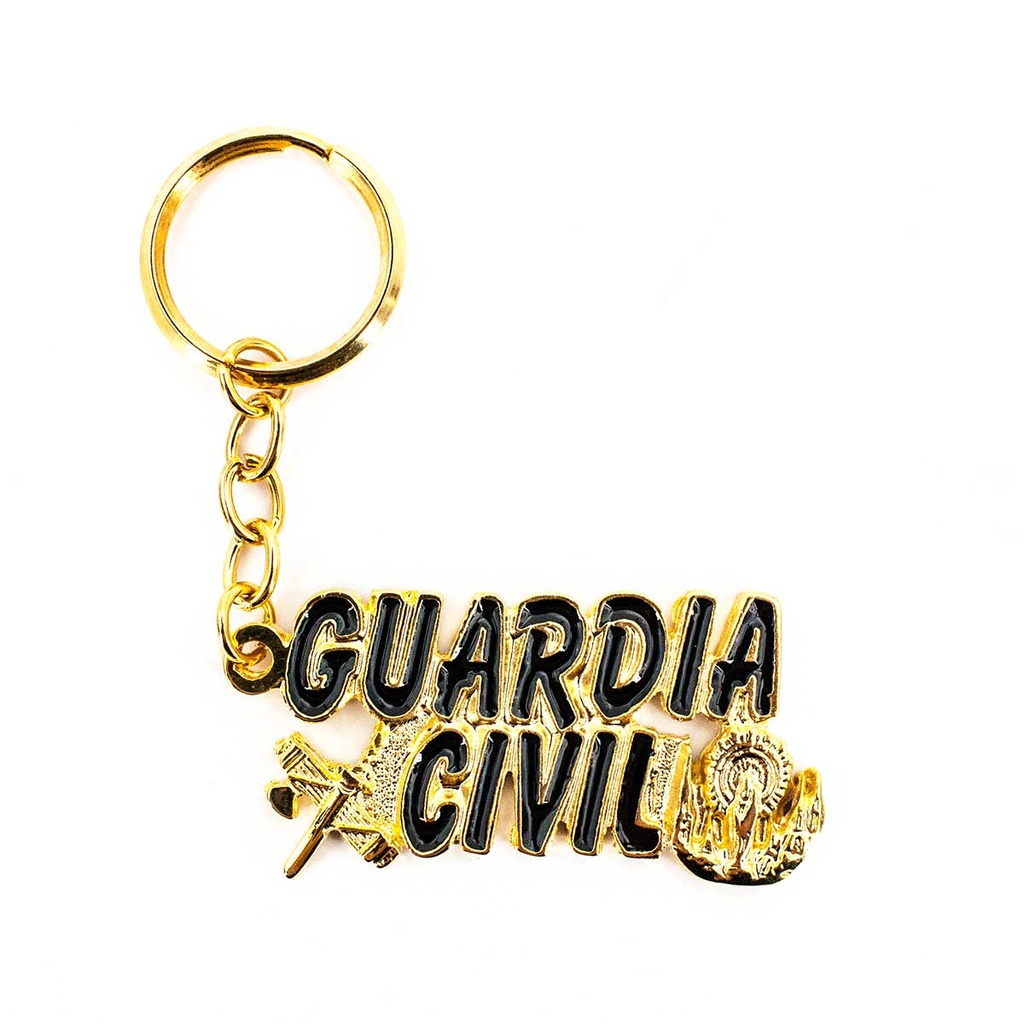 LLAVERO GUARDIA CIVIL LETRAS DORADO